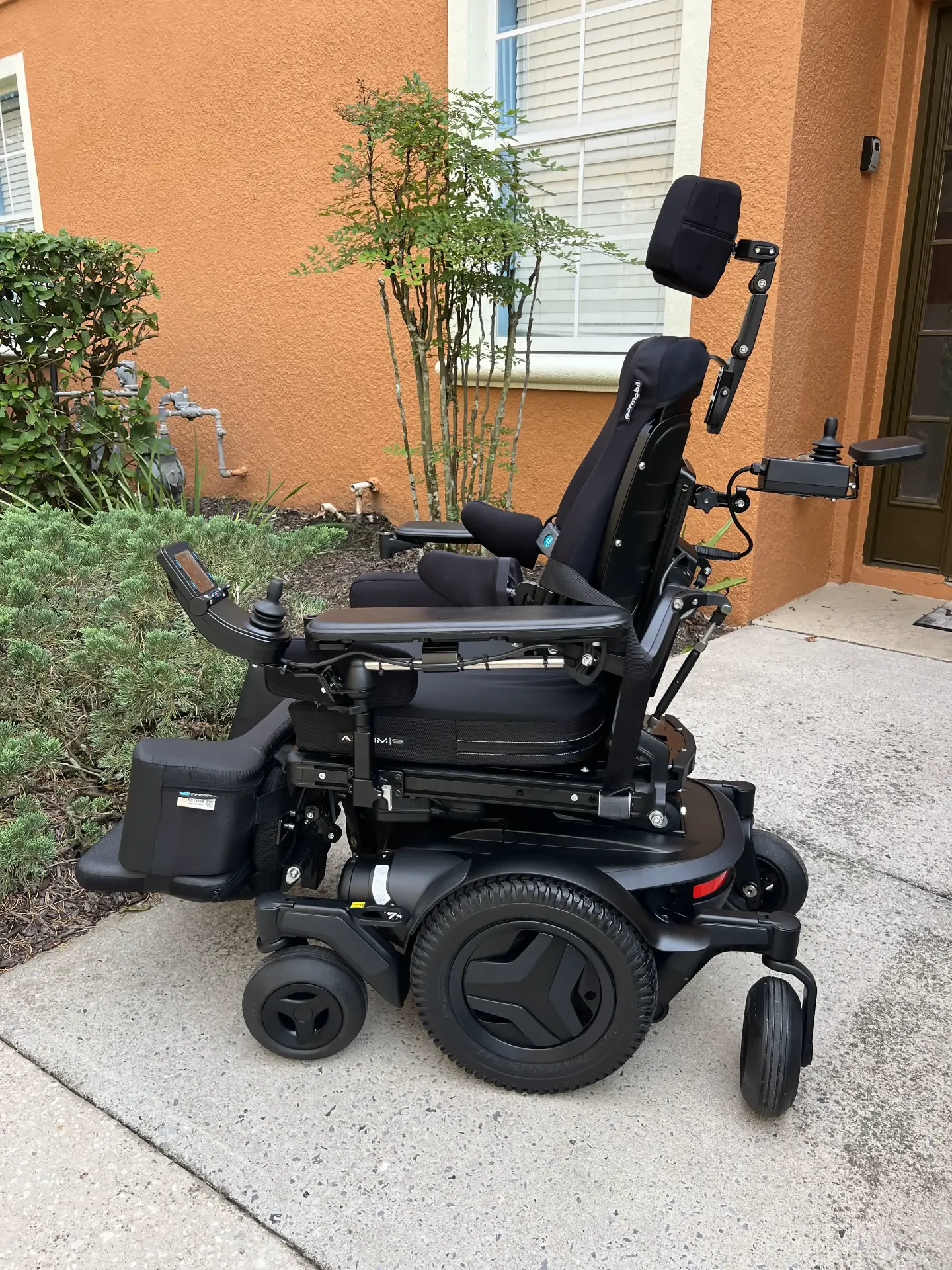 Permobil M3 Corpus power wheelchair low side view